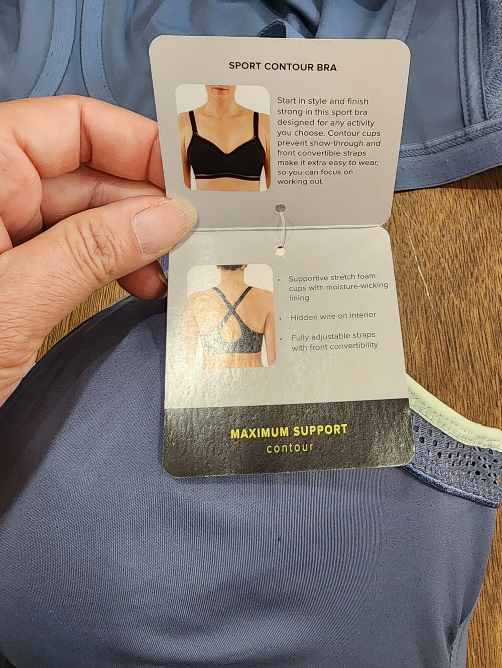 Wacoal Sport Underwire Bra Bundle Maximum Support Blue 36DDD NWT Athletic Wear - Picture 5 of 6